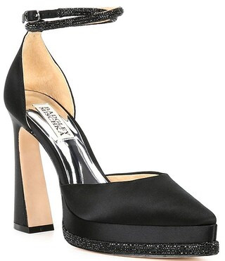 Eliana Platform Embellished Satin Pumps | Dillard's