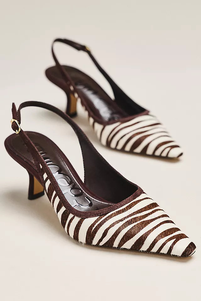 Sam Edelman Bianka Slingback Kitten Heels By Sam Edelman in Beige Size 6 | Anthropologie (US)