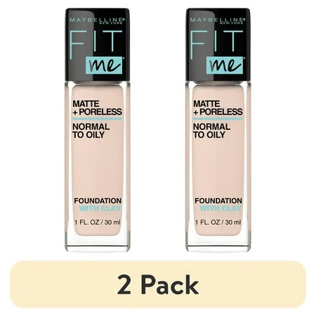 (2 pack) Maybelline Fit Me Matte + Poreless Liquid Foundation Makeup 112 Natural Ivory 1 fl oz | Walmart (US)