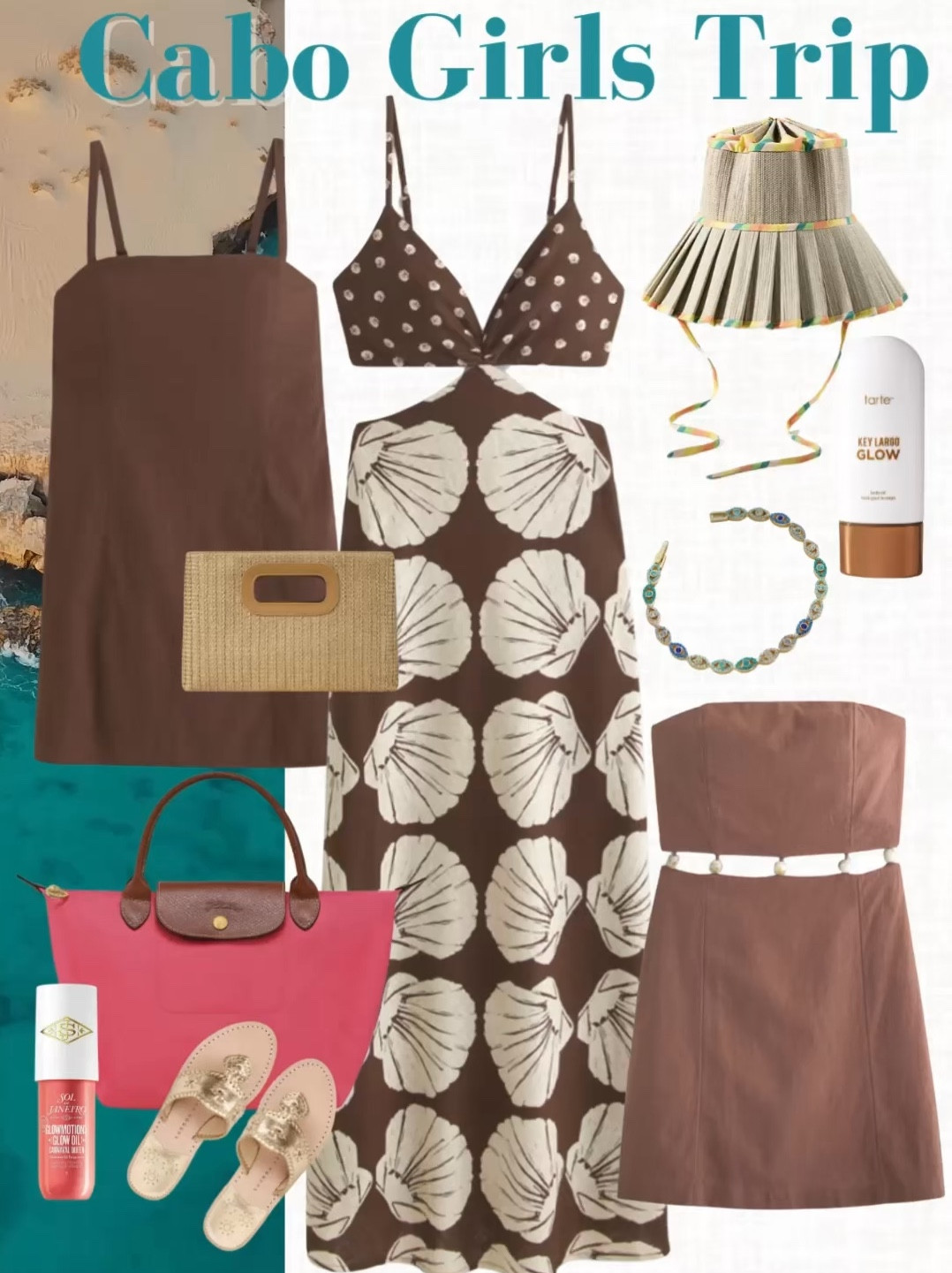 Cabo outfits for a girls trip this summer! 

Cabo dress
Tulum dress 
Tulum outfits 
Beach outfit 
Lorna Murray hat 
Jack rogers sandals 
Sandals 
Amazon bag 
Amazon summer bag 
Bronzer 
Sol de janerio

#LTKBeauty
#LTKOver40 
#LTKMidsize

#LTKU #LTKTravel #LTKItBag