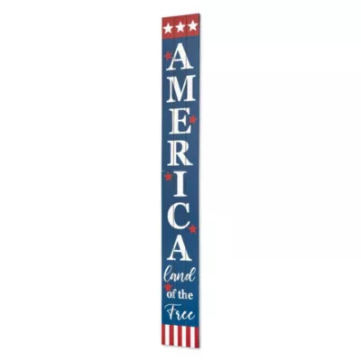 Glitzhome 60"H Wooden Patriotic/Americana Porch Sign (KD) | Belk