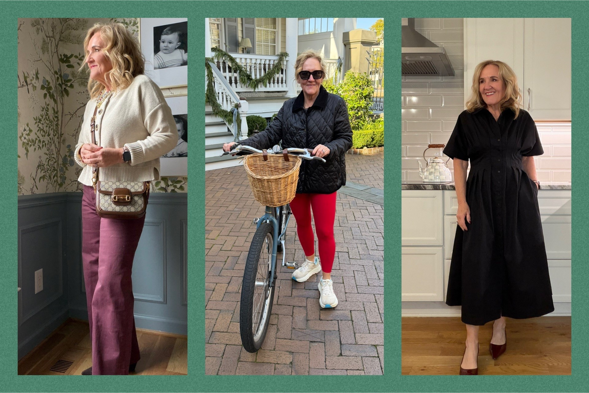 My top 10 items I’d rebuy! 
Quince sweater in speckled beige size medium Anthropologie
Red leggings medium 
Black Tobie dress medium petite 

Navy blazer size 10 petite 
Slip skirt size medium 
Cashmere sweater I did size up to a large for an extra drippy look 
Paige denim size 29 petite 

#LTKOver40 #LTKSaleAlert #LTKPetite