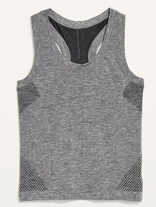 Seamless Mesh-Paneled Performance Racerback Tank Top for Women | Old Navy (US)