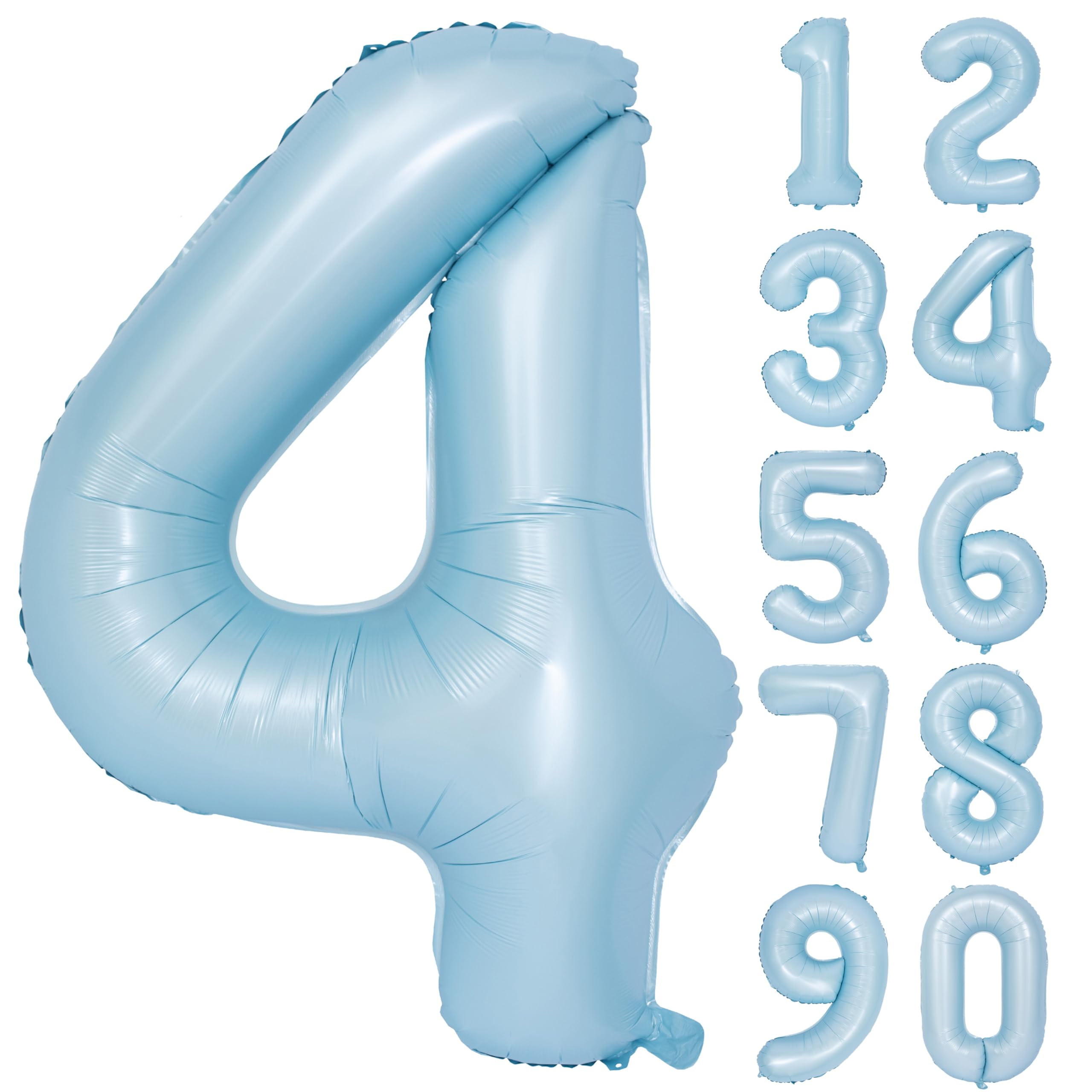 40 In Matte Blue Number Balloons Helium Foil Mylar Balloon Birthday Party banquet Decoration Digi... | Amazon (US)