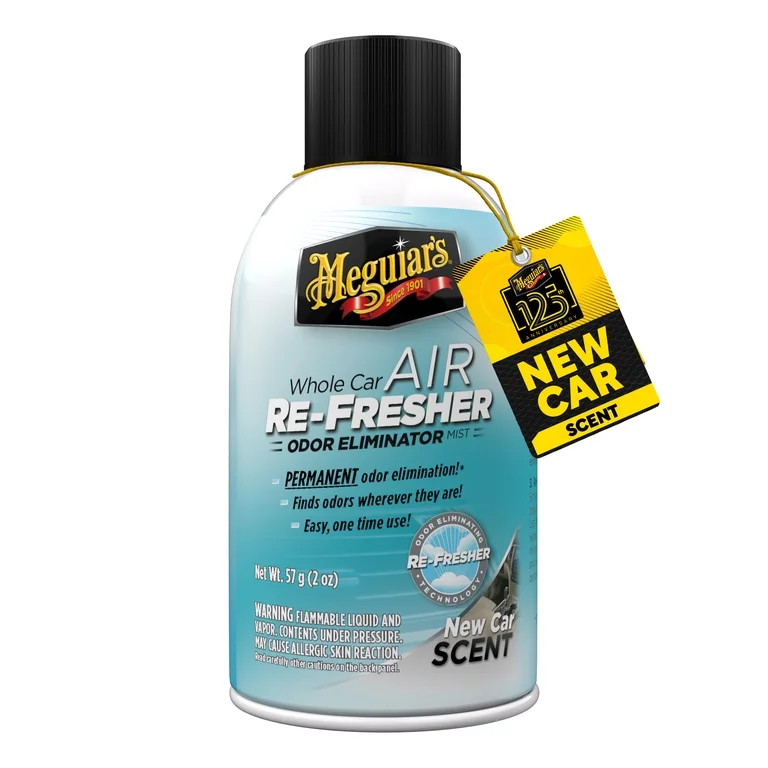 Meguiar's Whole Car Air Re-Fresher Odor Eliminator Mist, New Car Scent, G16402, 2 oz | Walmart (US)