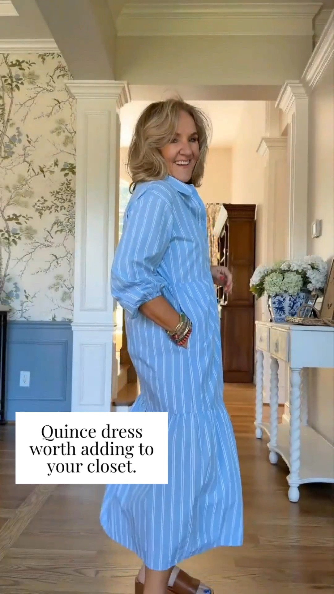 This blue striped Quince shirt dress is one you’ll reach for on repeat. Lightweight, comfortable, and easy to dress up or down for everything from errands to brunch and travel.

💡 LTK MADE EASY
❤️ Heart = Support my posts!
🔖 Save = Get sale & restock alerts
📋 Lists = Keep favorites organized
📲 Share = Send lists and products to a friend. Hello, Christmas List!
💬 Comment = Ask me anything about what I’m wearing.:-)

#LTKootd #LTKOver40 #LTKSaleAlert