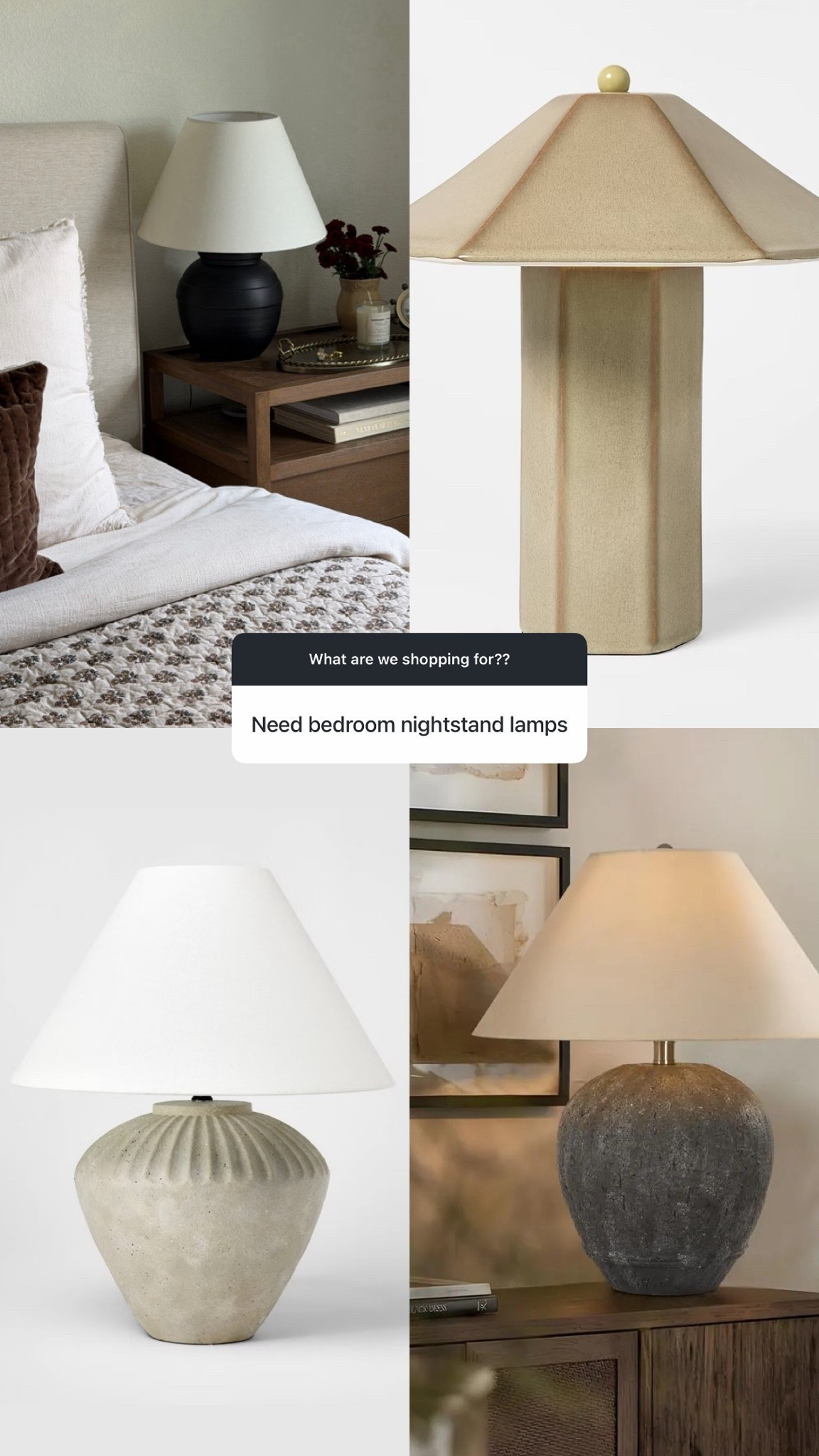 Bedside lamps in loving