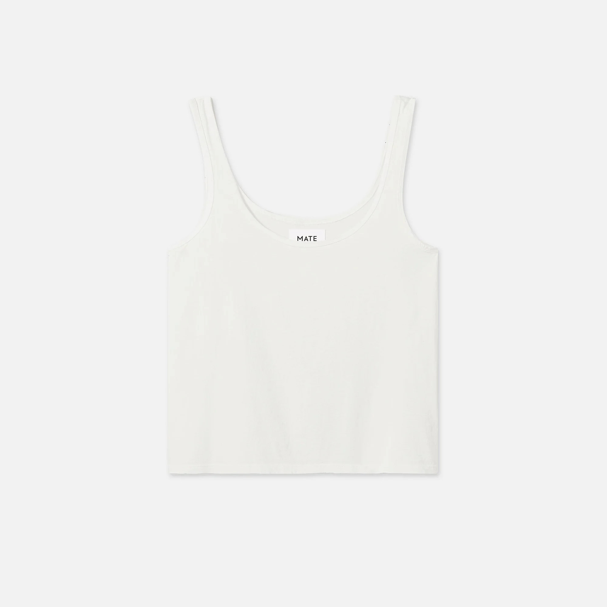 Organic Cotton Layering Tank - TRUE WHITE / 2X | MATE The Label