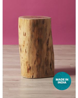 18in Hardwood Stump Side Table | Accent Furniture | HomeGoods | HomeGoods