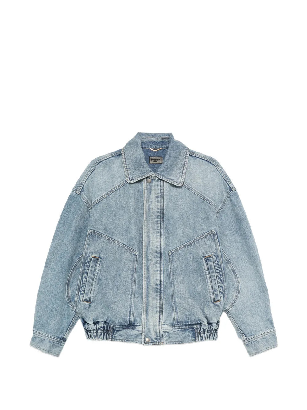 Saint Laurent Jean oversized denim jacket - Blue | Farfetch Global