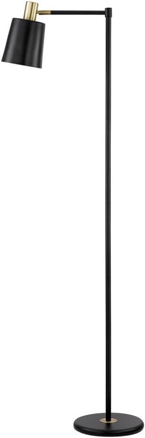 Globe Electric 12916 60" Floor Lamp, Black, Satin Finish, Gold Accents, Floor Lamp for Living Roo... | Amazon (US)