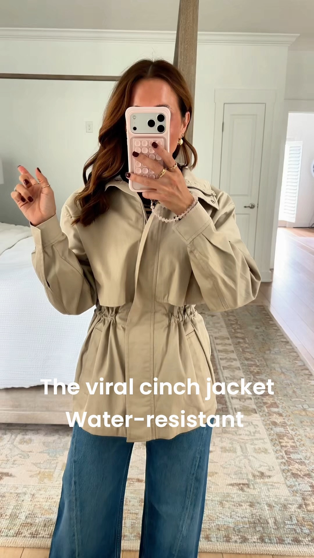 Expensive stuff that’s unfortunately 1000% worth it! Aritzia Cinch Jacket - City Twill in marcona beige, size 2XS. Water-resistant and warm up to 32 degrees! Easy to layer underneath! Fall outfits. Fall style. Elevated casual outfit. Fall jackets. Travel outfit.

#LTKootd #LTKgrwm #LTKTravel