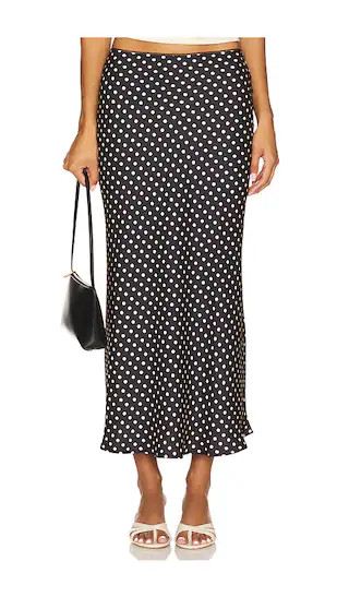 Jodie Skirt in Black Ivory Dot | Revolve Clothing (Global)