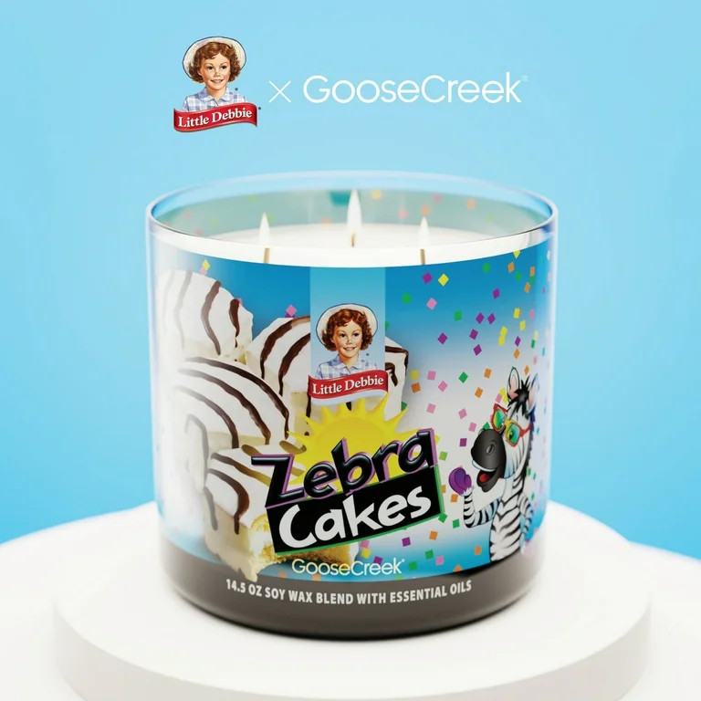 Goose Creek Little Debbie Zebra Cakes Scented 3-Wick Jar Candle 14.5oz | Walmart (US)