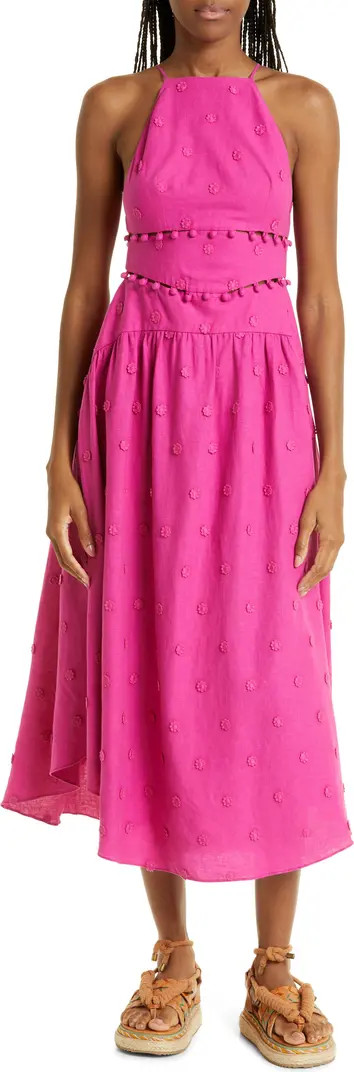 Linen Blend Midi Dress | Nordstrom