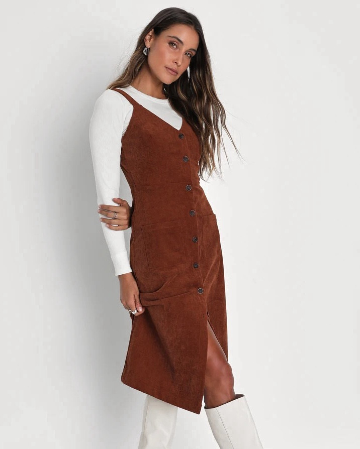 This corduroy dress is such a great fall dress. Would be a great outfit for fall family photos. I love it layered with a long sleeve tee and boots. Currently 20% off site wide! 

Neutral family photo dress - fall family photo outfits - fall outfits - fall dress - family pictures - lulus - fall fashion 

#LTKfindsunder100 #LTKfamily 

#LTKFindsUnder50 #LTKSeasonal #LTKFallSale