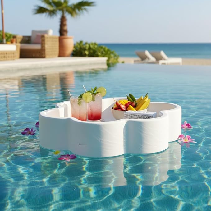Floating Flower Tray, Single Piece, Lightweight Serving Holder for Drinks Snacks Small Items, Ide... | Amazon (US)