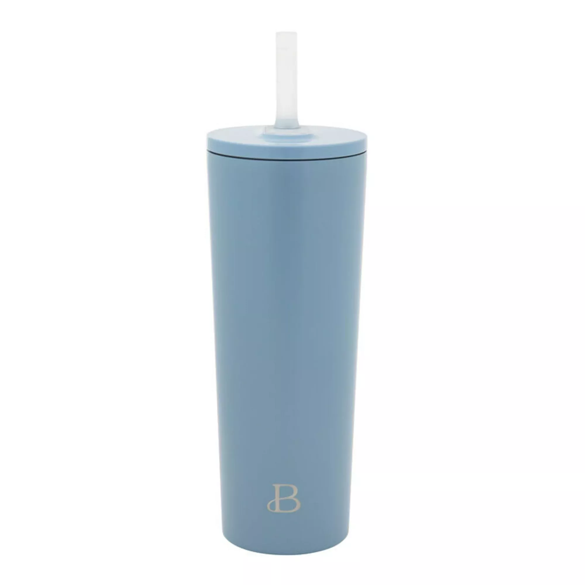 Beautiful 24oz No Drippy Sippy Stainless Steel Tumbler With Straw, White