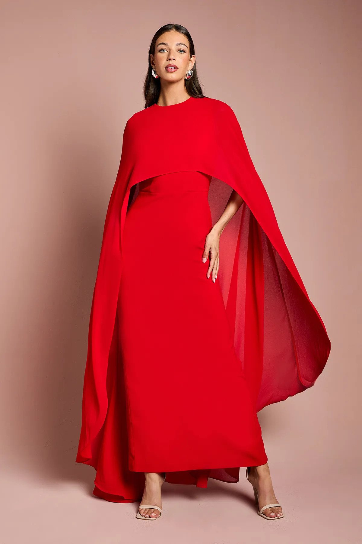 Dresses | Cape Sleeve Maxi Dress | Coast | Wallis UK
