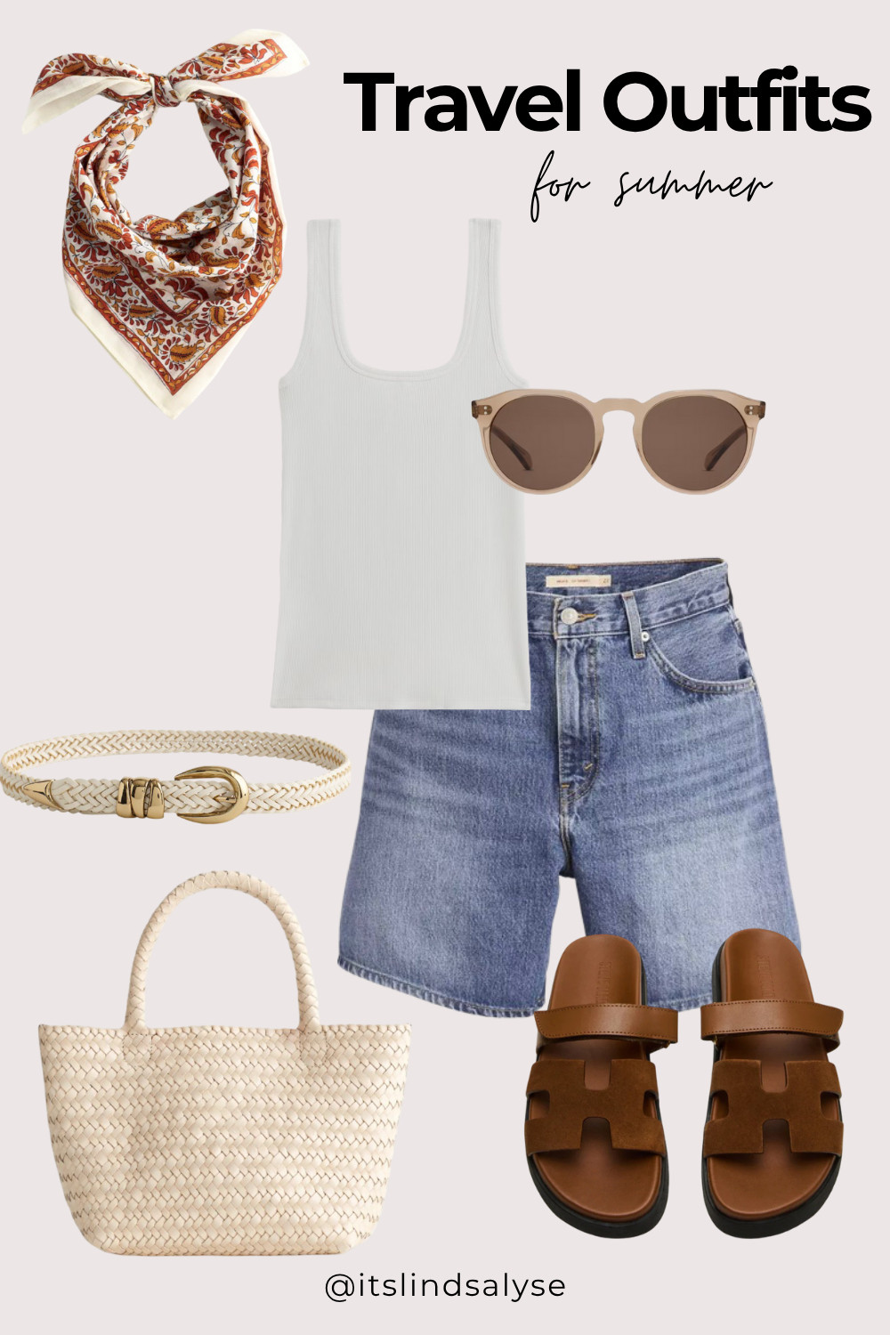 A comfy and chic travel outfit! This is perfect for a hot day sightseeing wherever you are! You can swap out the shoes for something more comfy if you plan to do a lot of walking, but I love these Madewell sandals for city days. I also paired a sunhat & my favorite necklace! Use code: LINDSALYSE20 for 20% off your purchase 

 #LTKSeasonal #LTKFindsUnder100 #LTKTravel