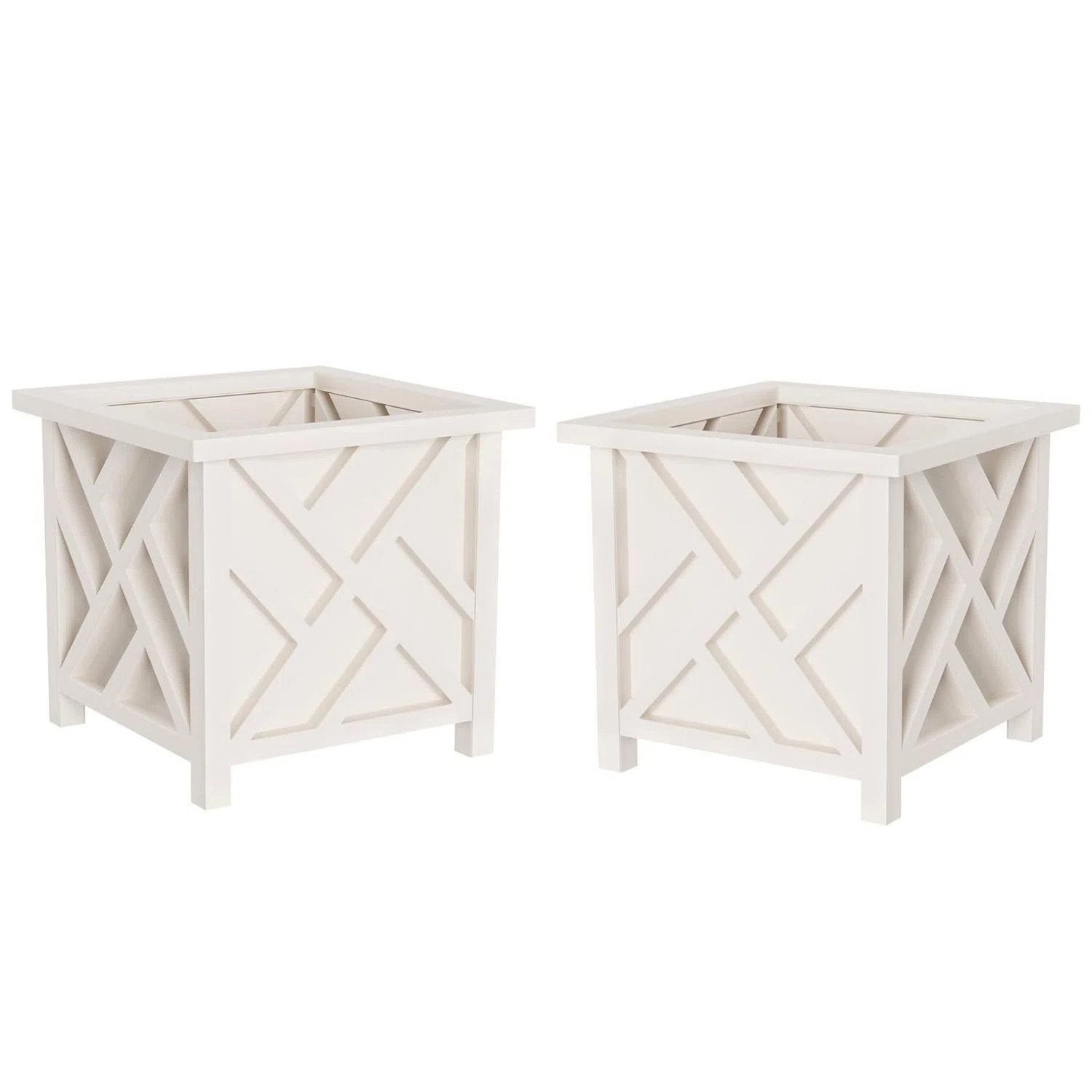 Calista Lattice Box Decorative Outdoor Flower or Plant Pot Garden Décor | Wayfair North America