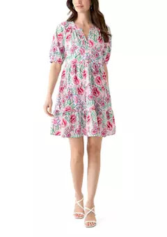 Women's Puff Sleeve Floral Peasant Dress | Belk
