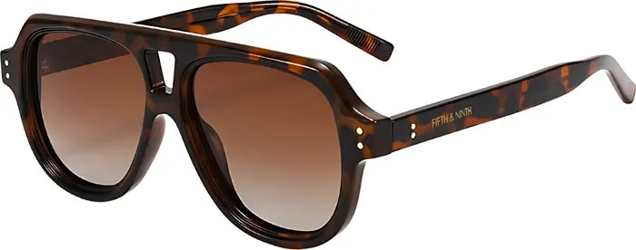 Ender 53mm Polarized Aviator Sunglasses | Nordstrom