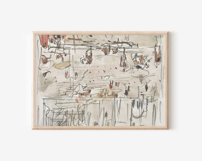 Minimalist Print Neutral Wall Art | Neutral Abstract Art Downloadable Prints | Beige Artwork Abst... | Etsy (US)