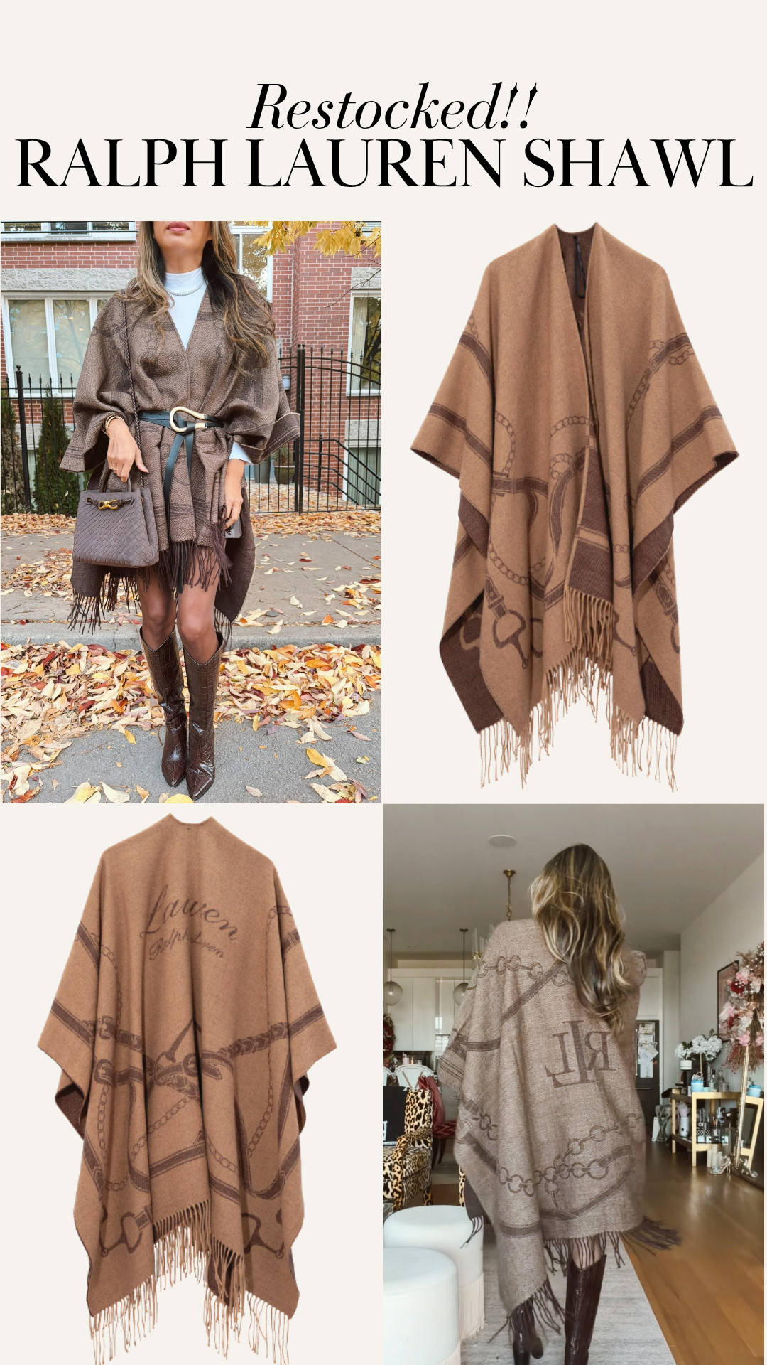 Restocked!! This Ralph Lauren shawl was a favorite last year, back in stock in 2 colors

#LTKootd #LTKSeasonal #LTKOver40
