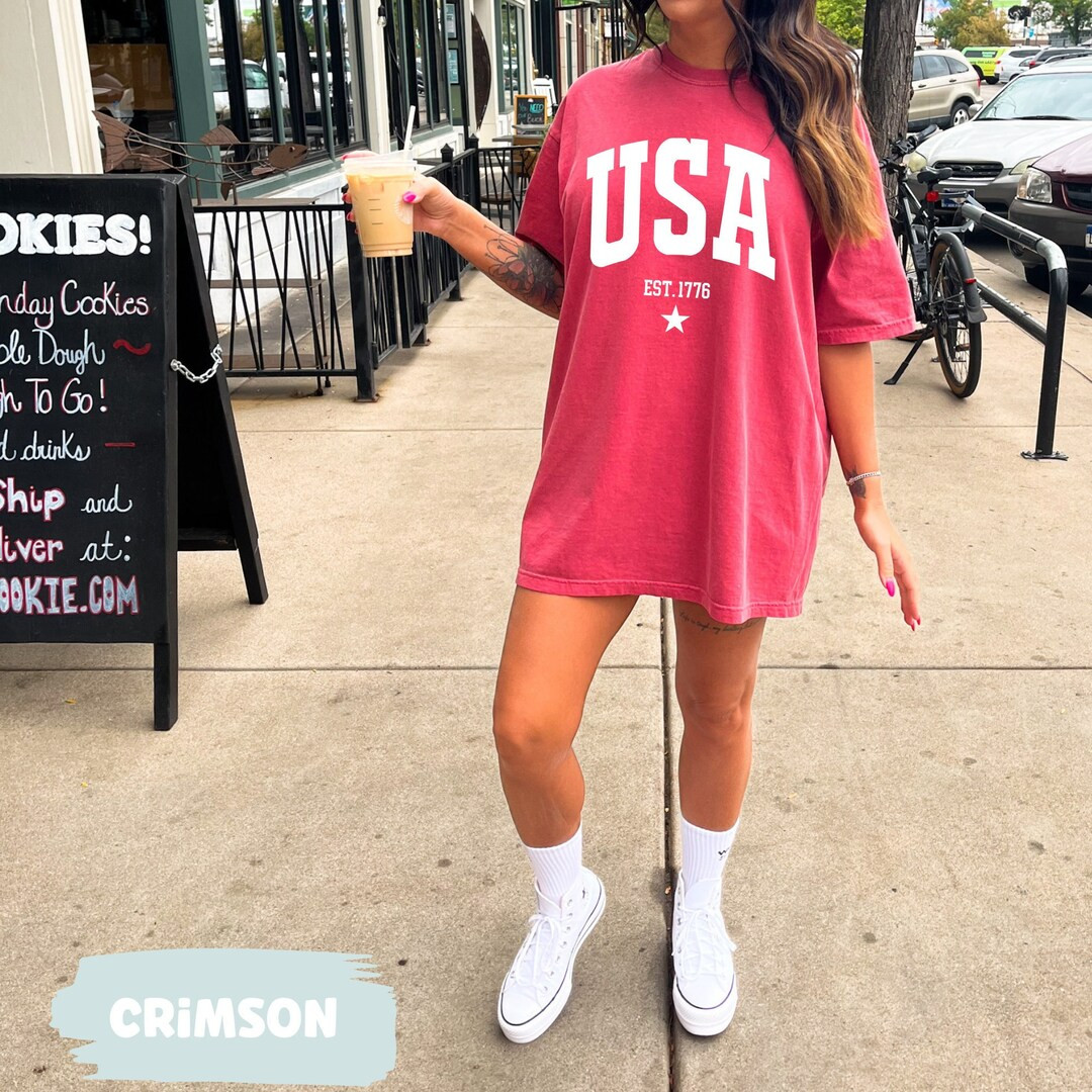 USA Comfort Colors Tee | Retro Style USA Tshirt| Patriotic Shirt| Memorial Day Party Outfit| 100%... | Etsy (US)