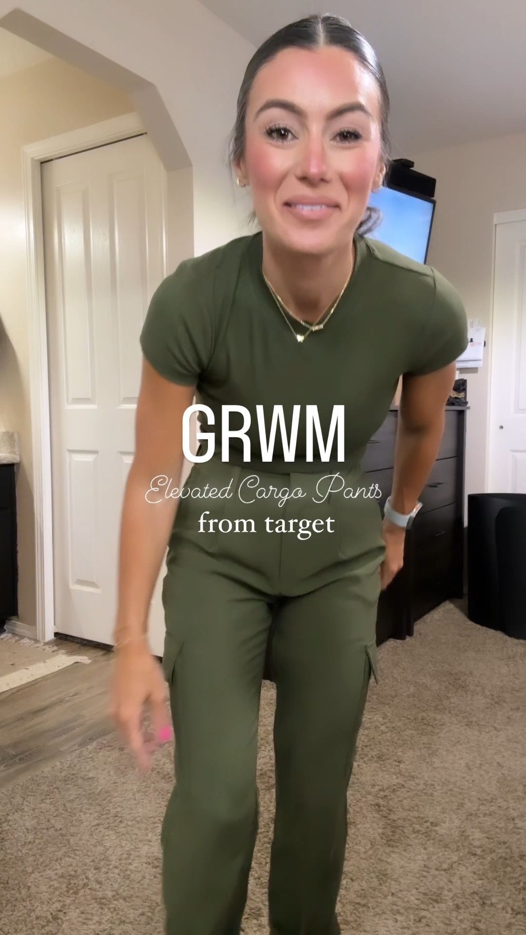 Target outfit
Tee Xs tts lots of stretch
Cargo trousers size 0 tts
Lace up sandals tts but go up if between sizes 

#LTKfit #LTKFind #LTKunder50