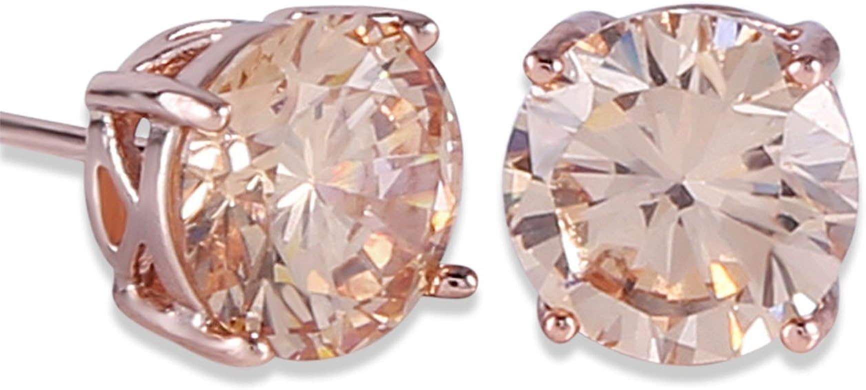 GULICX Rose Gold Tone Yellow Crystal Royal Journey Jewelry Eternity Stud Earring | Amazon (CA)