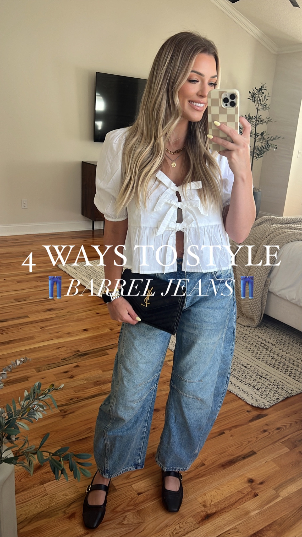 4 WAYS TO STYLE BARREL JEANS 👖
(SIZE DOWN IN JEANS, I’m wearing a 25 and usually wear 27)

#LTKStyleTip #LTKFindsUnder100 #LTKNYFW