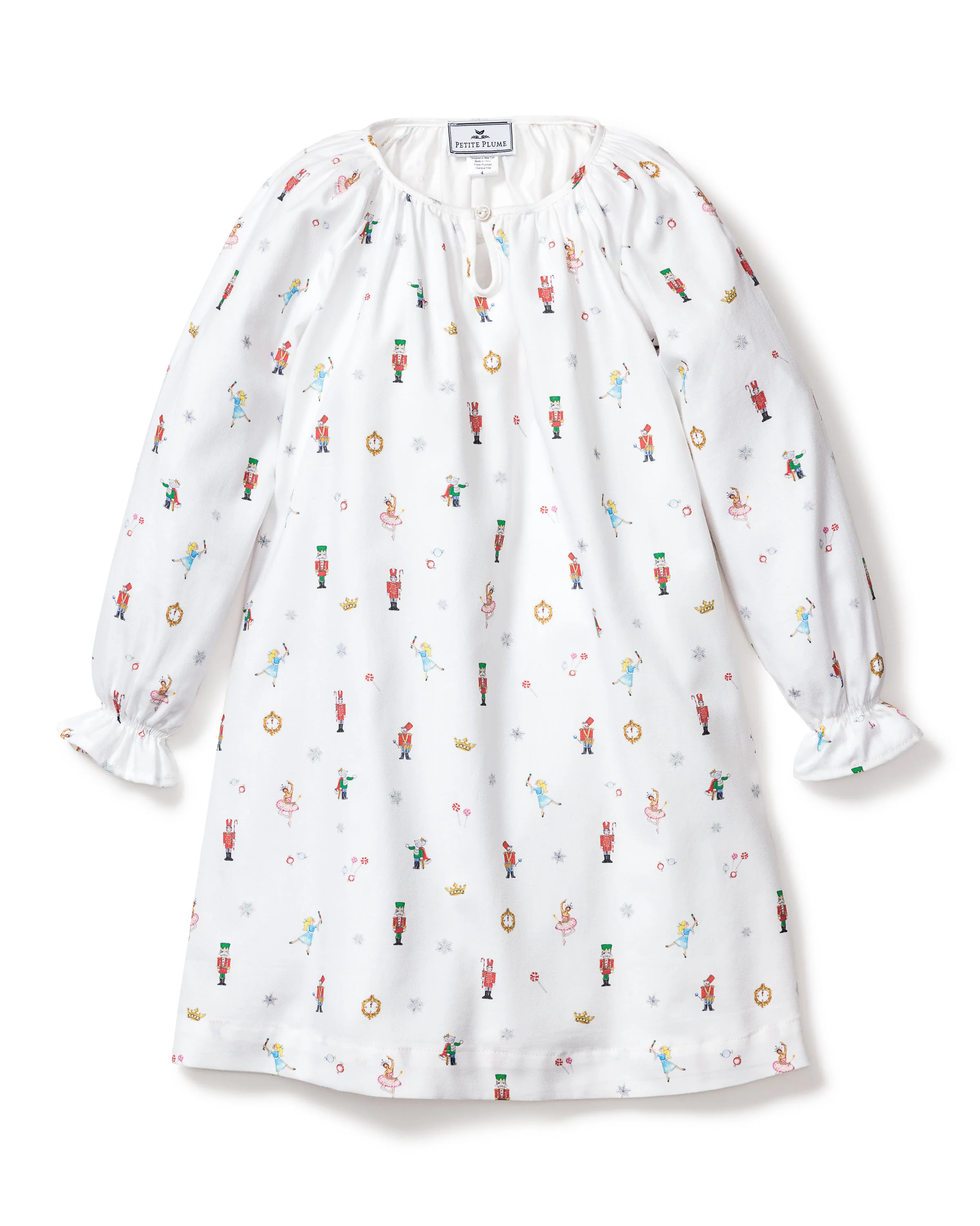 Girl's Twill Delphine Nightgown in A Night at the Nutcracker | Petite Plume