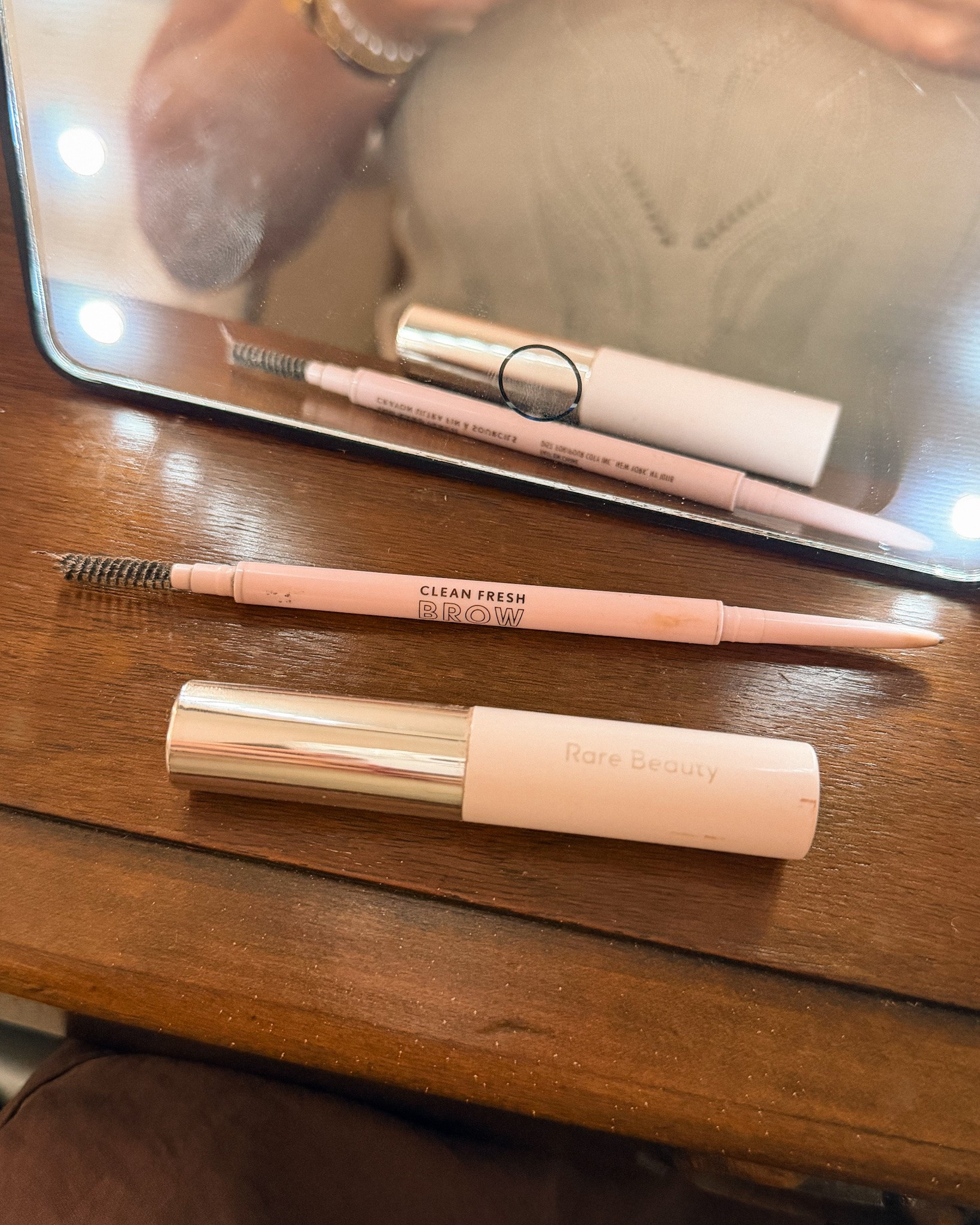 Showing my EYEBROWS some love! 
Love this nano point eye pencil & rare beauty eyebrow gel!