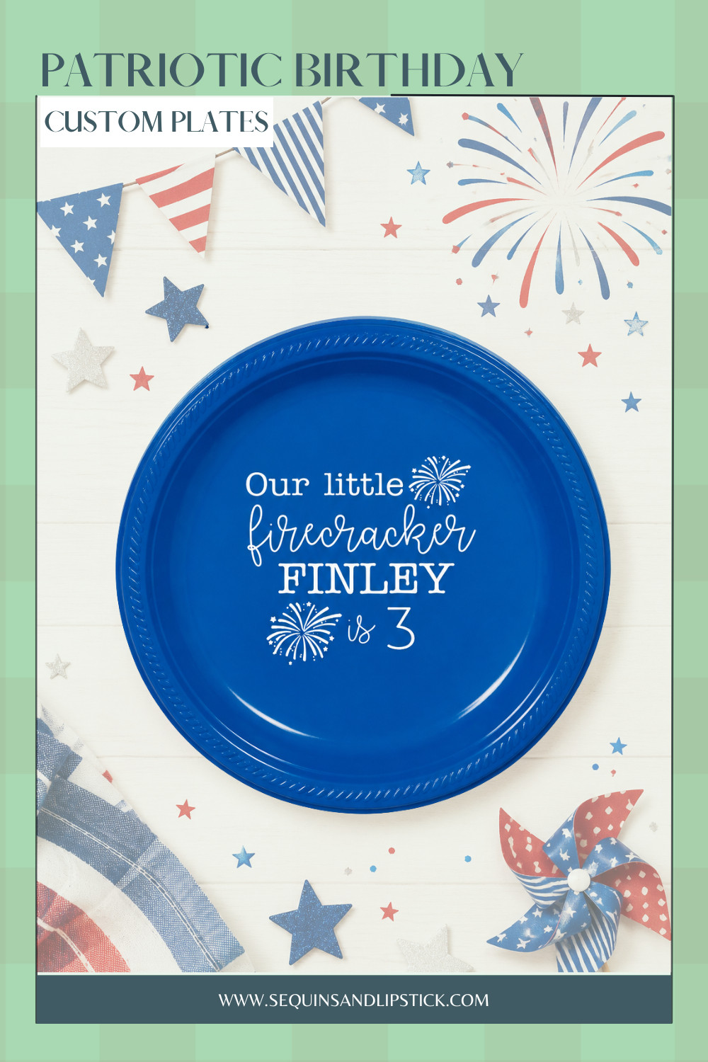 Celebrate your little firecracker with these custom patriotic birthday party plates perfect for Fourth of July birthdays summer cookouts and red white and blue party themes.  

 #LTKmomlife #LTKSeasonal #LTKKids
