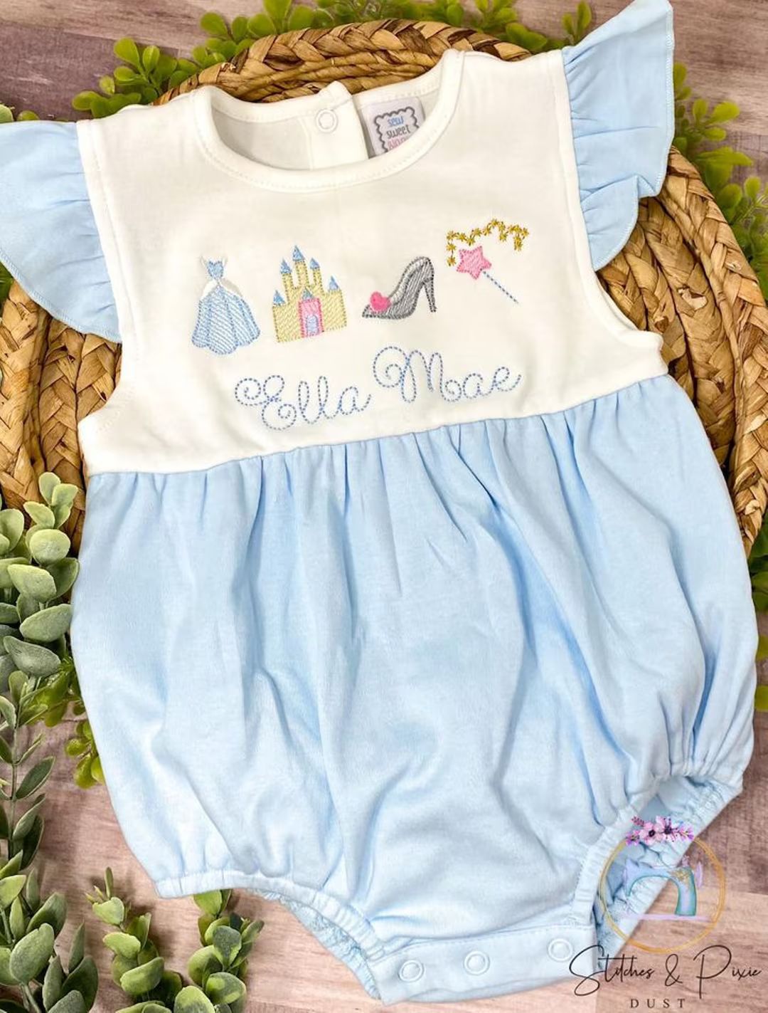 Girls Princess Toddler Angel Sleeve Bubble Romper/girls - Etsy | Etsy (US)
