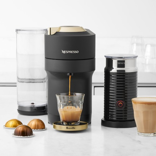 Nespresso Vertuo POP+ Limited Edition by Breville Bundle, Matte Gold | Williams-Sonoma