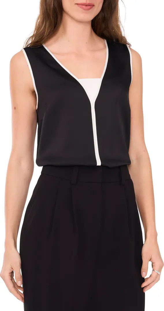 Halogen® Piped Sleeveless Top | Nordstrom | Nordstrom