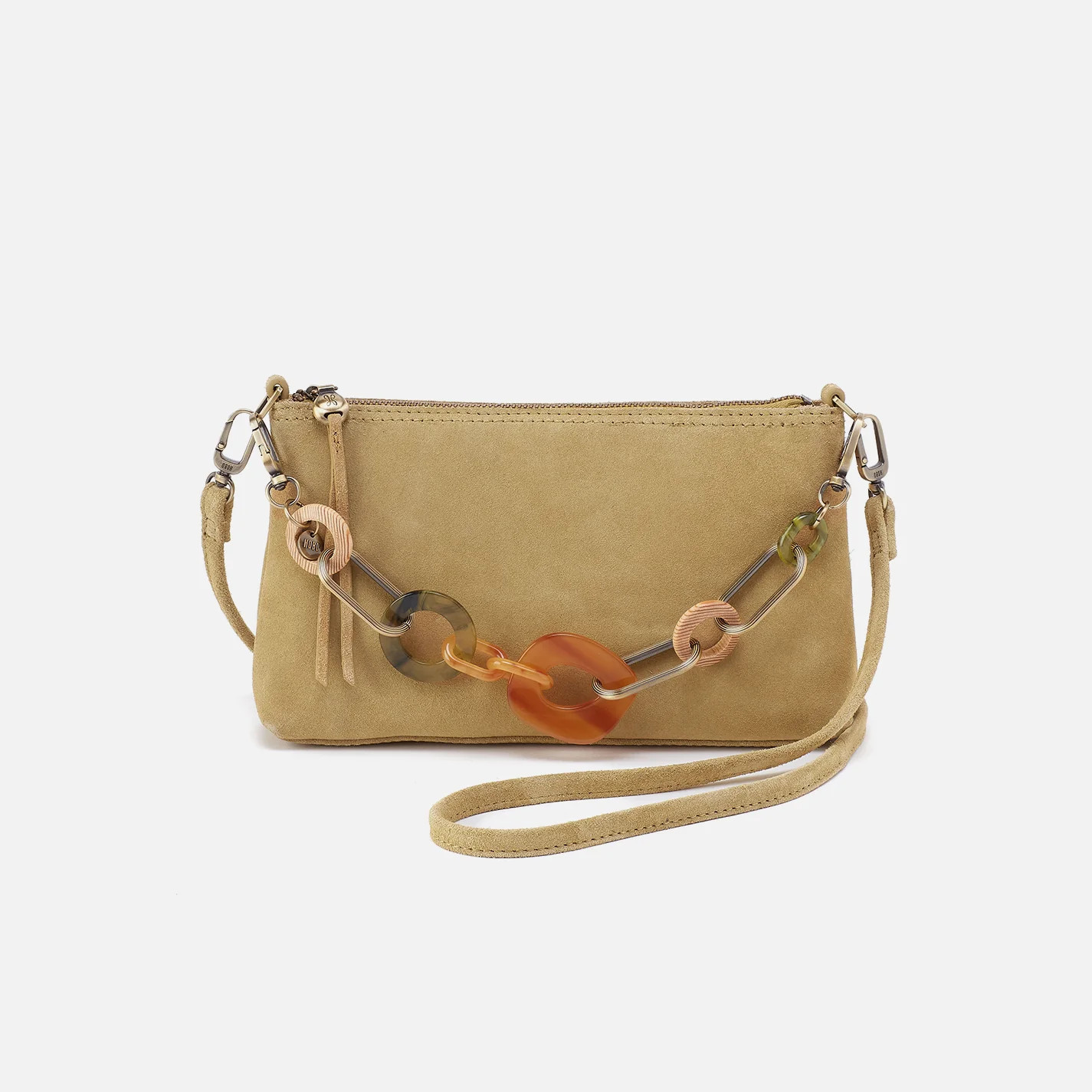 Darcy Crossbody With Charm In Suede Leather - Twilight Fern | HOBO Bags