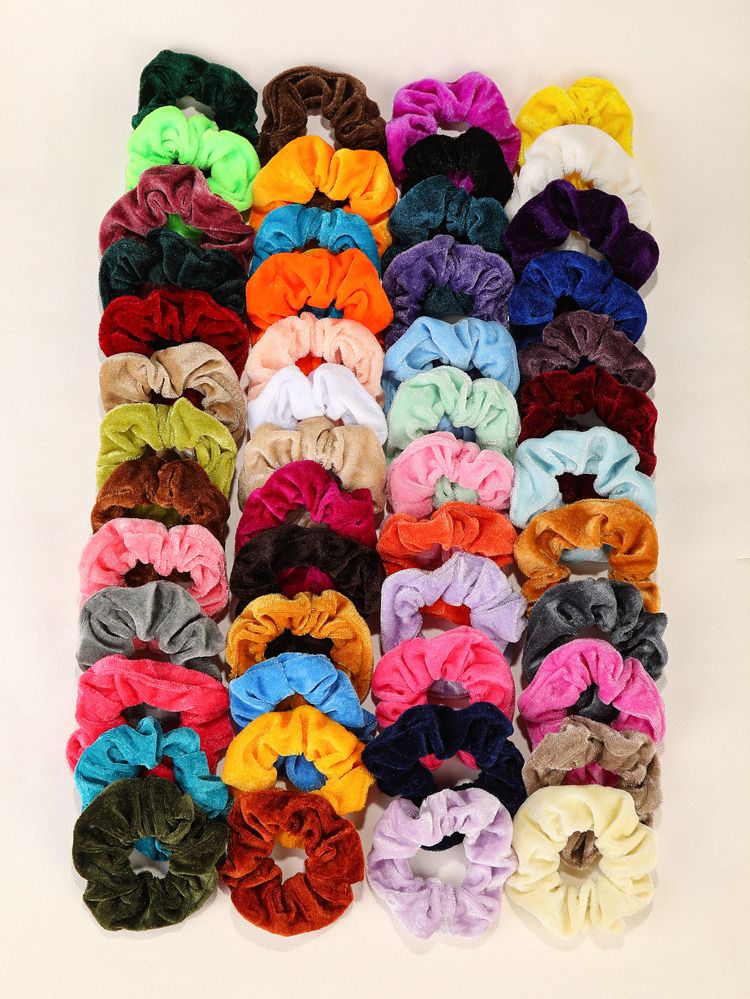 50st Kleurrijke Velvet Scrunchie | SHEIN