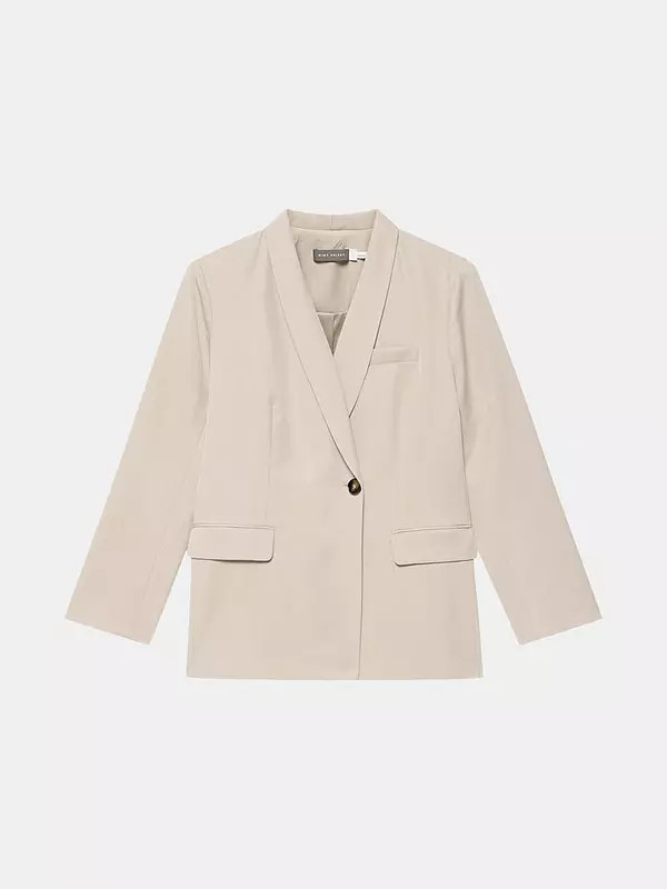 Mint Velvet Taupe Relaxed Blazer - Cream | Very (UK)