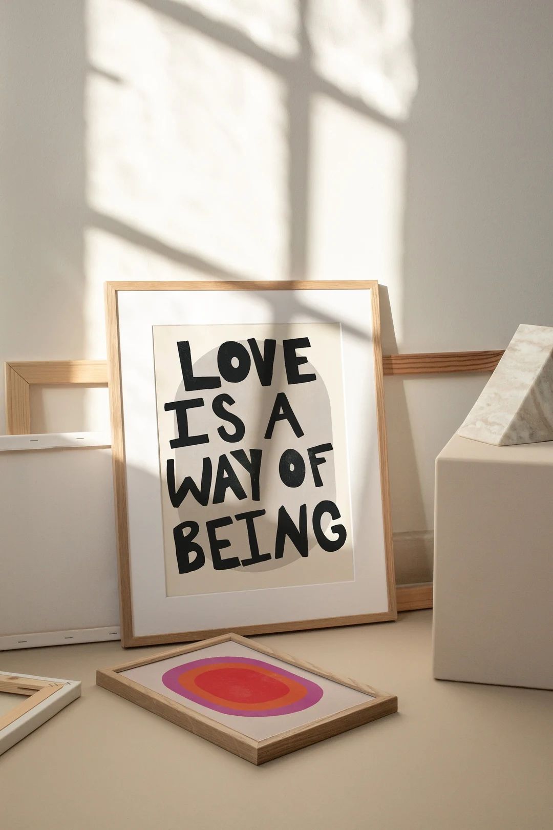 Minimalistic 'Love Is A Way'  Typography Poster | PRINTABLE Handwritten Lettering Grunge Wall Art... | Etsy (US)