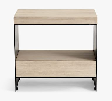 Cayman 24" Wood &amp; Metal Nightstand | Pottery Barn (US)