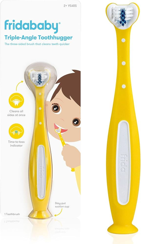 Frida Baby Triple-Angle Toothhugger Training Toddler Toothbrush | Toddler Toothbrush 2 Years and ... | Amazon (US)
