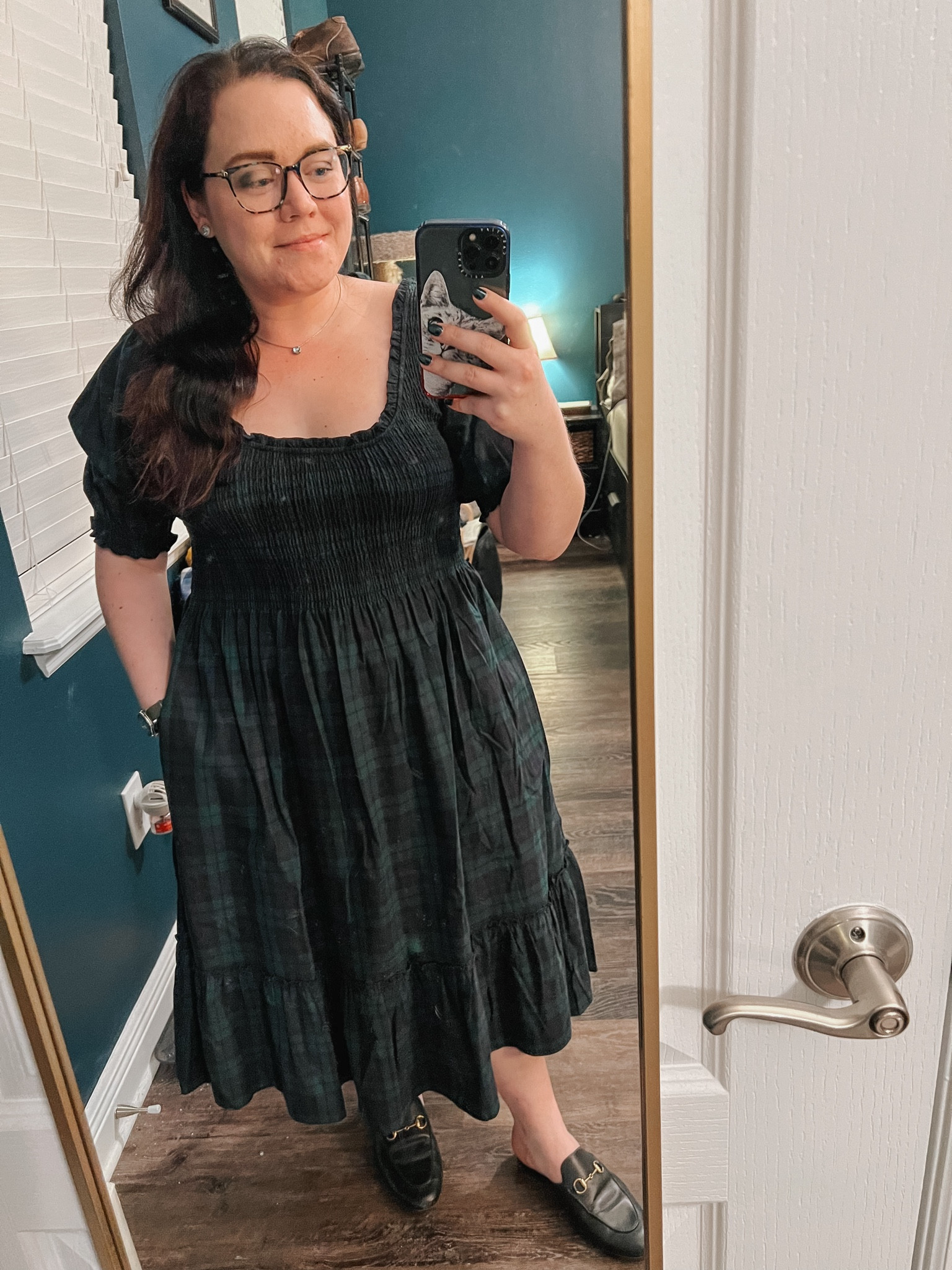 Date night outfit featuring Hill House, my go-to slides, and some simple sparkle ✨ 

#LTKstyletip #LTKshoecrush #LTKbeauty