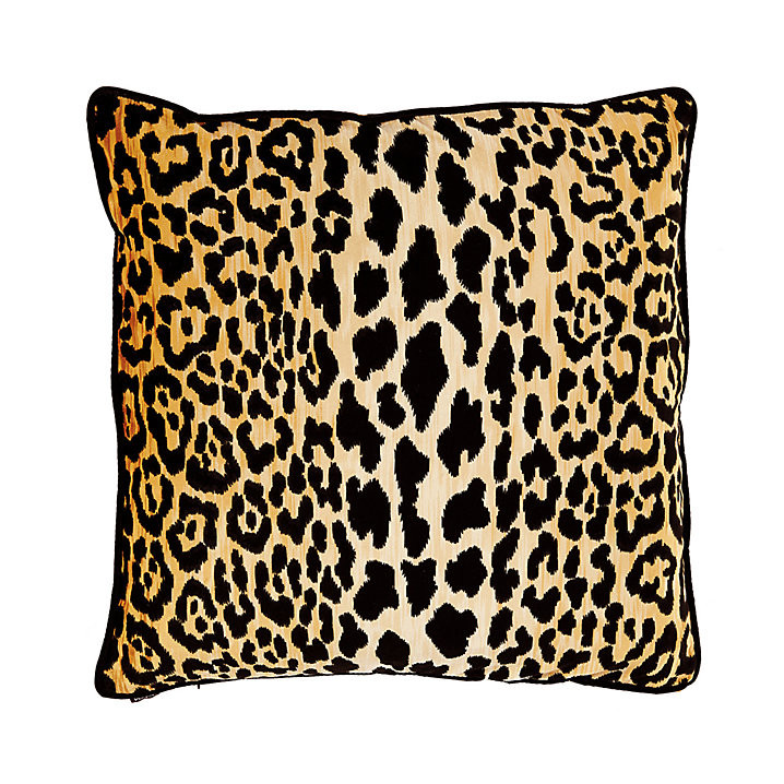 Serengeti Pillow with Feather Down Insert & Black Velvet Trim | Ballard Designs, Inc.