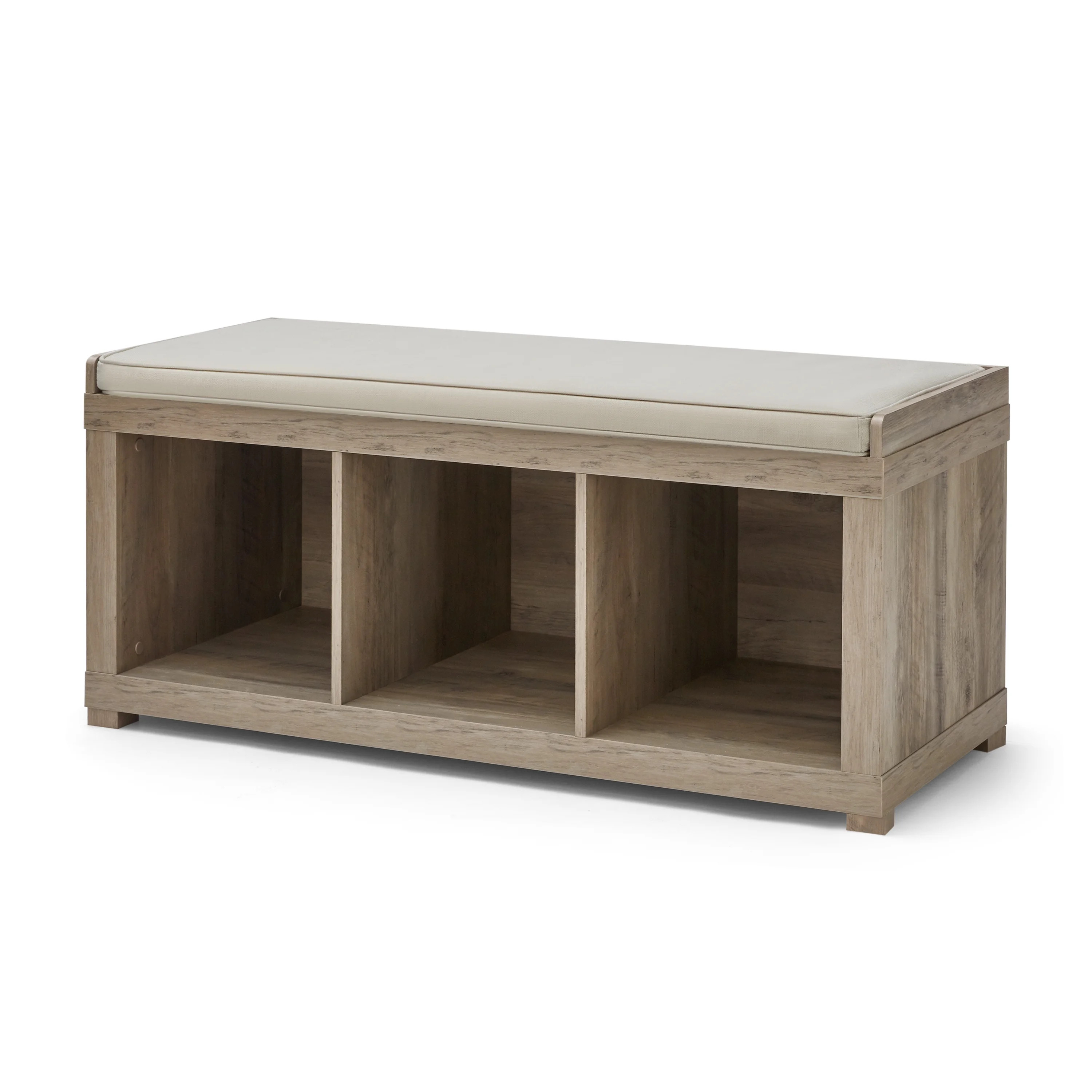 Better Homes and Gardens 3-Cube Organizer Storage Bench, Rustic Gray - Walmart.com | Walmart (US)