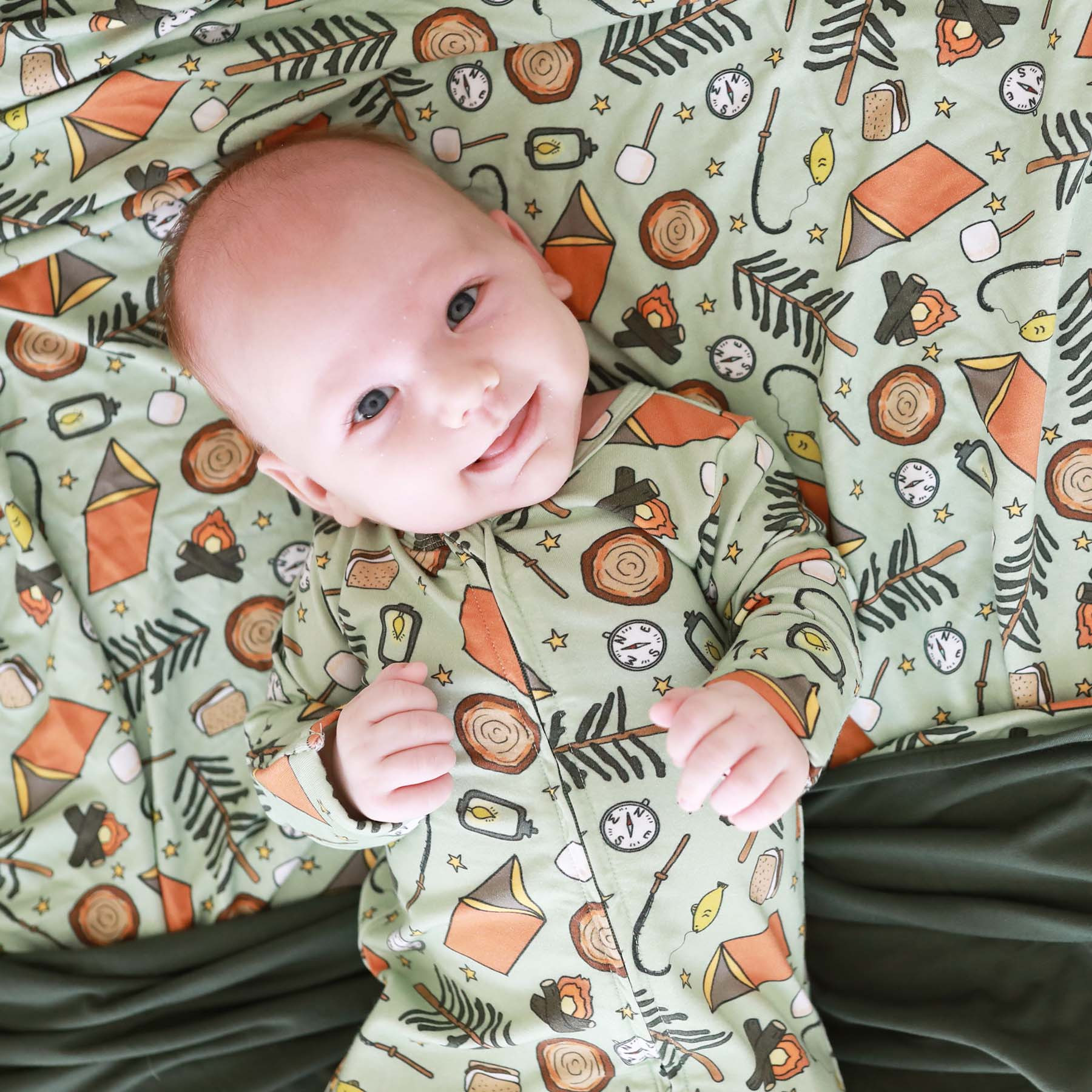 Cozy Camper Zipper Footie | Caden Lane