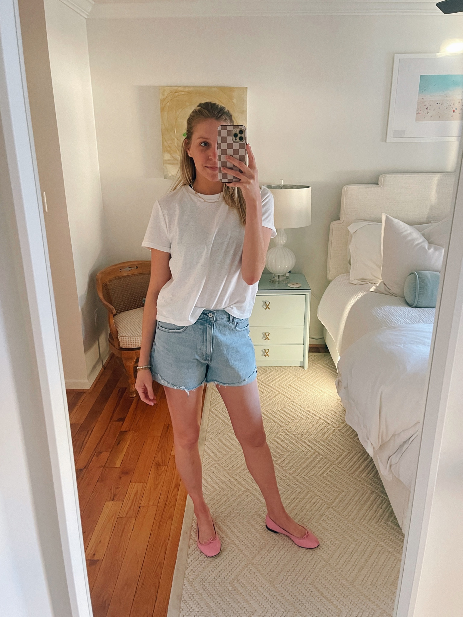 Spring favorites. Wearing a 30 (up two sizes in the shorts) 